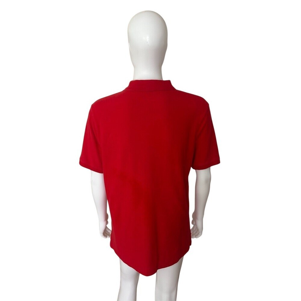 Polo Ralph Lauren Polo Shirt Mens L Red Classic Fit Big Pony Logo Short - Picture 6 of 8